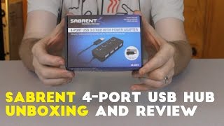 Sabrent 4Port USB 30 Powered Hub  Unboxing and Review [upl. by Treblih]