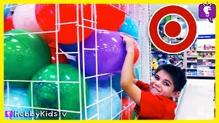 TARGET SHOPPING HAUL Compilation of Toys  a HUGE Surprise Egg by HobbyKidsTV [upl. by Mattias437]