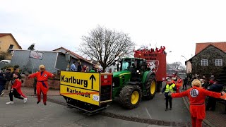 Der längste Faschingszug der Welt von Steinfeld nach Hausen in MainSpessart Bayern 2023 mit Justus [upl. by Inanuah436]