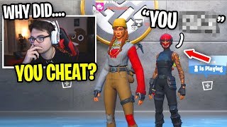 I Confronted a CHEATER In My Fortnite Customs For 100 he said this [upl. by Ahsiekyt520]