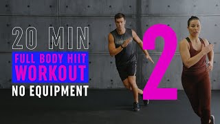 20 Min Full Body HIIT Workout 2  Intense Fat Burning amp Toning Cardio  No Equipment [upl. by Yhtommit552]