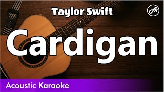 Taylor Swift  Cardigan SLOW karaoke acoustic [upl. by Adaminah]