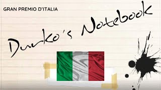 🇮🇹 DURKO’s NOTEBOOK  2024 GRAN PREMIO D’ITALIA 🇮🇹 [upl. by Currier]