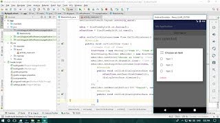 Alert Dialog Single Choice  Android Studio Tutorial [upl. by Treat]