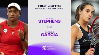 Sloane Stephens vs Caroline Garcia  2024 Rouen Semifinal  WTA Match Highlights [upl. by Gerbold]