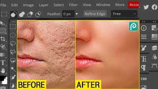 How to smooth face in photopea  photopea Face smooth Editing  Photoshop on smartphone [upl. by Earlene204]