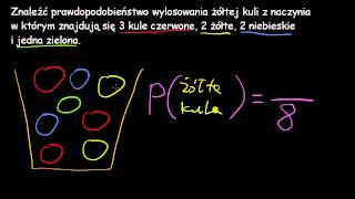 Przykład prawdopodobieństwo wylosowania żółtej kulki [upl. by Amend]