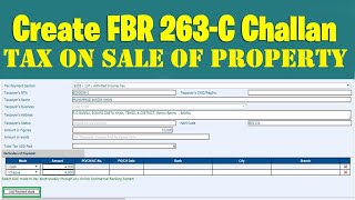 How to create 236C FBR Challan 2024  Tax on Sale of property 2024  FBR 236C Tax on Property Sale [upl. by Andriana]