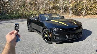 2023 Chevrolet Camaro Convertible 2SS Start Up Exhaust Test Drive Walkaround POV and Review [upl. by Atnaloj]