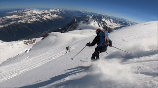 Monte Bianco 4810 m  Scialpinismo 13 giugno 2021 [upl. by Doloritas]