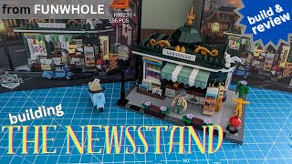 BUILDING quotTHE NEWSSTANDquot FROM FUNWHOLE brick and lighting kit [upl. by Merce]