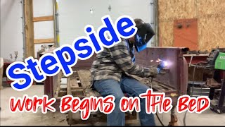 Square body Stepside bed work begins on the C10 78’ gmc Sierra Grande Farm10 [upl. by Aid]