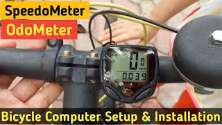 Bicycle Computer Setup amp Installation  Bicycle Speedometer Odometer Installation and Setup in Hindi [upl. by Dougald792]