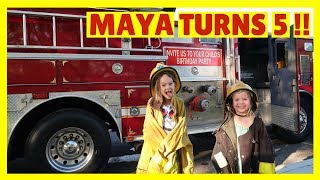 HAPPY BIRTHDAY TO MAYA  🚒 Fire Truck  Bounce House PARTY [upl. by Cleve]