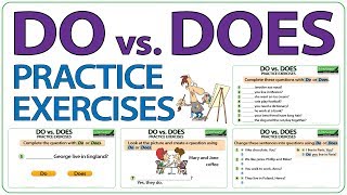 DO vs DOES  English Exercises  Learn English DO vs DOES  ESOL practice exercises [upl. by Narmi324]