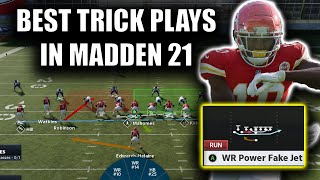 BEST TRICK PLAYS IN MADDEN 21 4 DIFFERENT PLAYS [upl. by Murdoch]