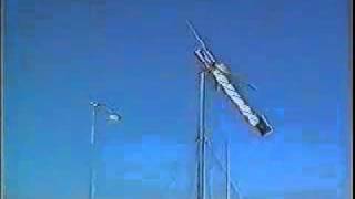 FLYING WIND TURBINE TILTS UP SUSPENDED FROM TOWER [upl. by Enidualc]