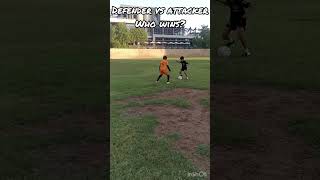 Defender vs attacker who wins shorts cool football irl skills [upl. by Cynthia]