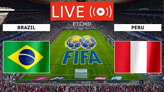 🔴BRAZIL VS PERU LIVE STREAM FULL MATCH  FIFA WORLD CUP QUALIFIER CONMEBOL LIVE MATCH TODAY [upl. by Ansela]