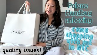 Polene handbag unboxing  Visit the NYC store  Quality issues [upl. by Lesna447]