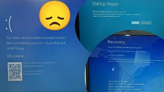 How To Fix Startup Repair Couldnt Repair Your PC Windows 1011 Permanent SolutionBlue Screen Error [upl. by Scarlett]