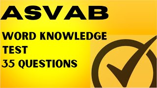 ASVAB Word Knowledge Test [upl. by Thomasa11]