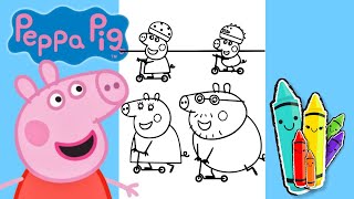 Coloring Peppa Pig With Crayola  Fun Coloring Page For Kids [upl. by Eberhard]