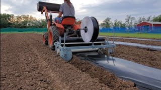 BCS Plastic Mulch Layer on a Small Tractor Plasticulture [upl. by Melva]