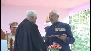 Swearing in Ceremony of Admiral D K Joshi PVSM AVSM YSM NM VSM Retd [upl. by Nylaehs]