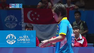 Table Tennis Womens Team Finals Thailand vs Singapore Match 4  28th SEA Games Singapore 2015 [upl. by Laden748]