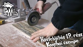 Házfelújítás 19rész  Konyhai csempe felrakása  Green Cottage DIY [upl. by Naryk]