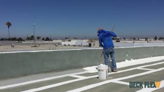 How to Apply Elastomeric Roof Coating Using Deck Flex T2424 Reflective Roof Coating [upl. by Pedersen]