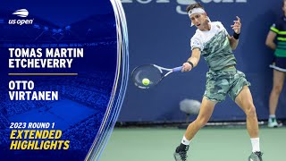 Tomas Martin Etcheverry vs Otto Virtanen Extended Highlights  2023 US Open Round 1 [upl. by Janeta655]