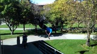 15 Ft Front Flip Fail Turns Dive Roll Yes Dive Roll  Parkour Ukemi [upl. by Gabrielli]