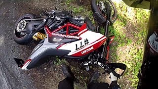 Ducati Hypermotard SP Crash [upl. by Epner]