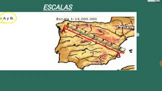 Escalas Calcular la distancia entre dos ciudades en un mapa a escala ESO [upl. by Najib]