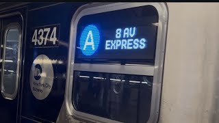 4K⁶⁰ Ride on 207 St bound R211A A to Penn Station 31st set 43694374 [upl. by Gnouh]