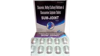 SUM JOINT Tablets Diacerein Methyl Sulfonyl Methane amp Glucosamine Sulphate Tablets [upl. by Esilram]