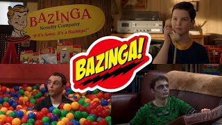 Every quotBazingaquot in Young Sheldon amp The Big Bang Theory Compilation [upl. by Orfurd]