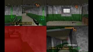 Nintendo 64 007 Goldeneye X 5A Archives  4 player split screen  8 sim [upl. by Oakleil]