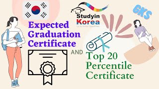 GKS Expected Graduation Certificate and Top 20 Percentile Certificate  Format English [upl. by Zetnahs]