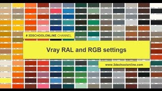 Vray RAL and RGB settings [upl. by Sidnee699]