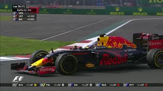 Vettel Verstappen And Ricciardo Battle  2016 Mexico Grand Prix [upl. by Ynogoham]