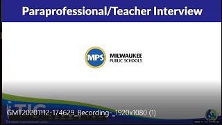 Paraprofessional  Teacher Interview [upl. by Aaron]