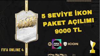 60000 FC 5 SEVİYE İKON PAKET AÇILIMI  REKOR   FIFA ONLINE 4 [upl. by Hatch255]