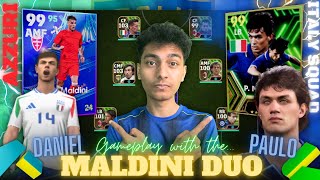 I PLAYED WITH THE MALDINI DUO 🤯🤯  PAULO AND DANIEL MALDINI GAMEPLAY 😎✌️ [upl. by Fornof]