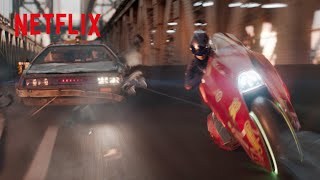 夢のコラボ  金田バイクとデロリアンのデッドヒート  レディ・プレイヤー１  Netflix Japan [upl. by Reamy834]