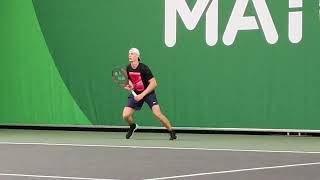 Denis Shapovalov explosive BACKHAND in Slow Motion front view [upl. by Verlie]