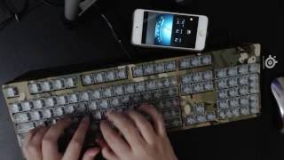 filco majestouch 2 camouflage cherry mx blue  oring typing sound [upl. by Hanafee682]