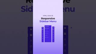 Responsive Sidebar Menu HTML CSS JavaScript [upl. by Hadsall]